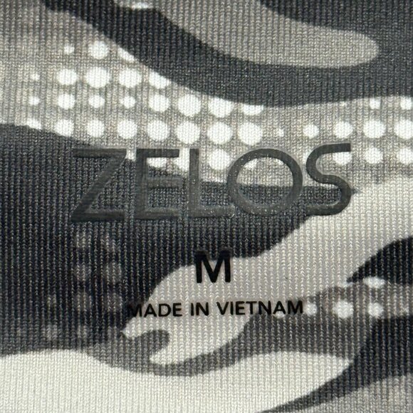 Zelos Womens Athletic High Waist Zip Pocket Stretch Grey Camo Legging Sz M NWOT - Picture 5 of 10